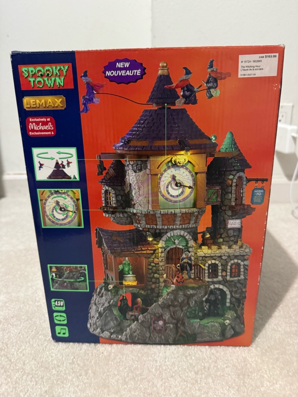NEW LEMAX Witch Clock Tower Village (Lights up, moves, and makes noise) - Picture 9 of 9